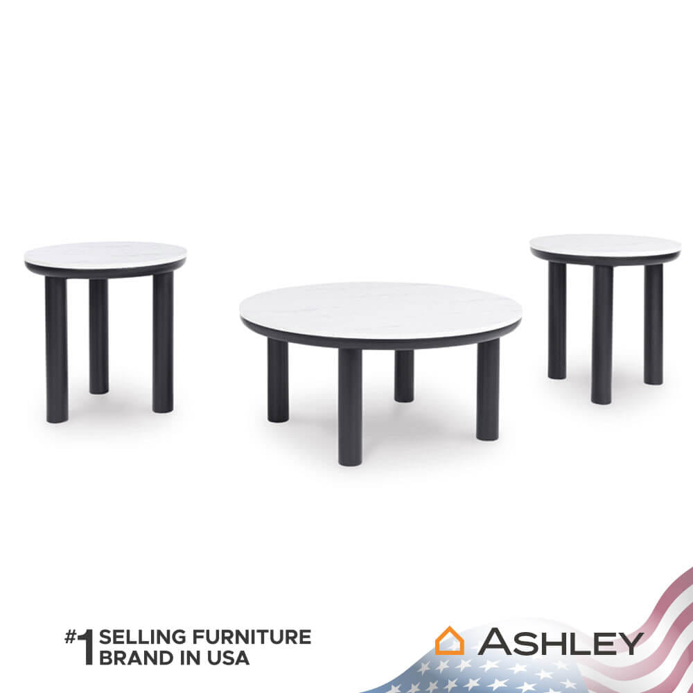 ชุดโต๊ะข้าง ASHLEY FURNITURE HOMESTORE รุ่น XANDRUM/3 สีขาว_1