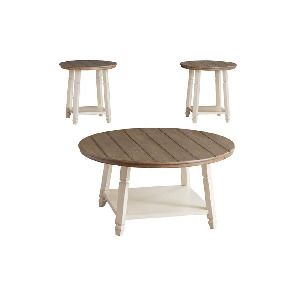 โต๊ะข้าง, ชุดโต๊ะข้าง, เซ็ตโต๊ะข้าง ASHLEY FURNITURE HOMESTORE รุ่น BOLANBROOK/3 สีขาว_1