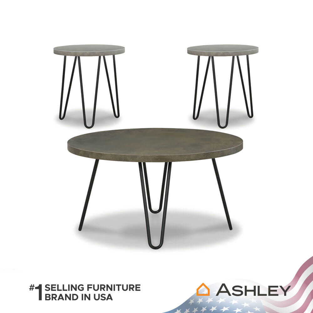 ชุดโต๊ะข้าง ASHLEY FURNITURE HOMESTORE รุ่น HADASKY/3 สีน้ำตาล_1