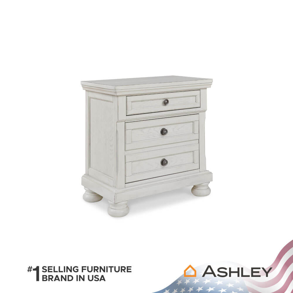 ตู้ข้างเตียง ASHLEY FURNITURE HOMESTORE รุ่น ROBBINSDALE สีขาววินเทจ_1