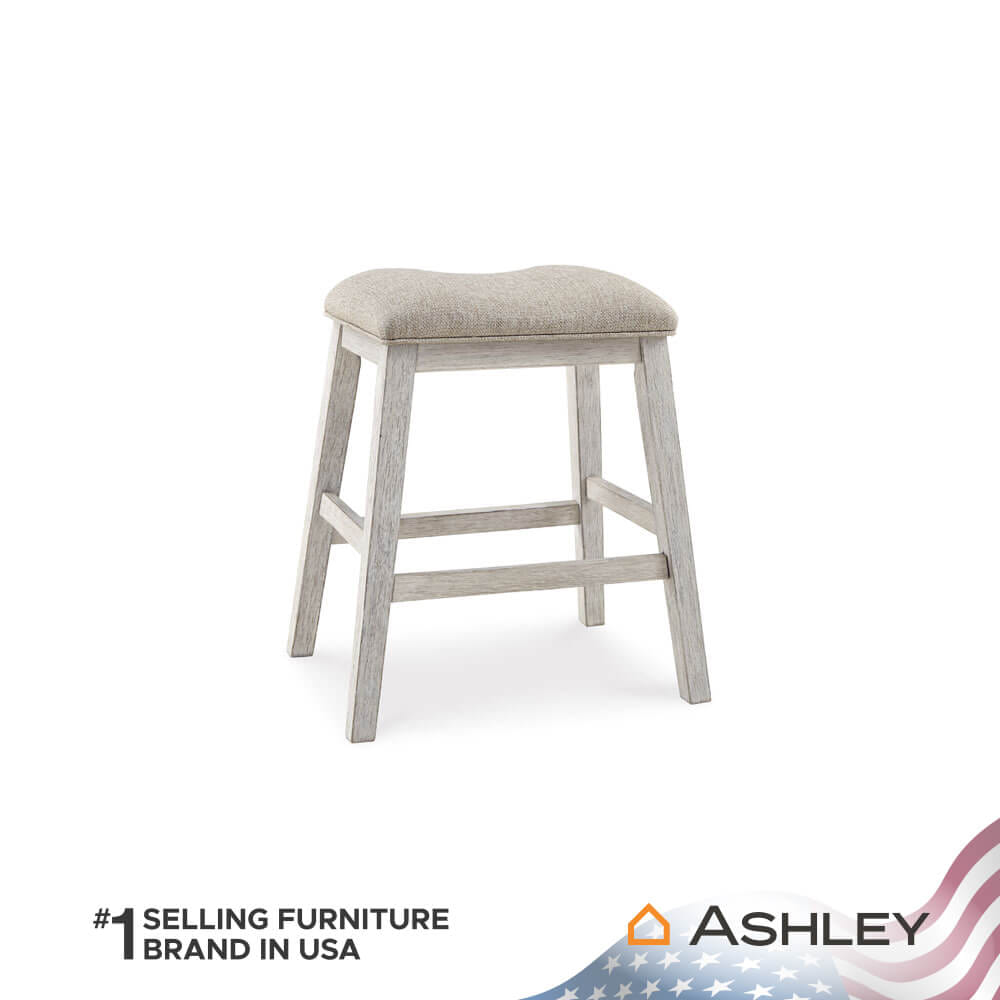สตูล ASHLEY FURNITURE HOMESTORE รุ่น SKEMPTON สีขาววินเทจ_1