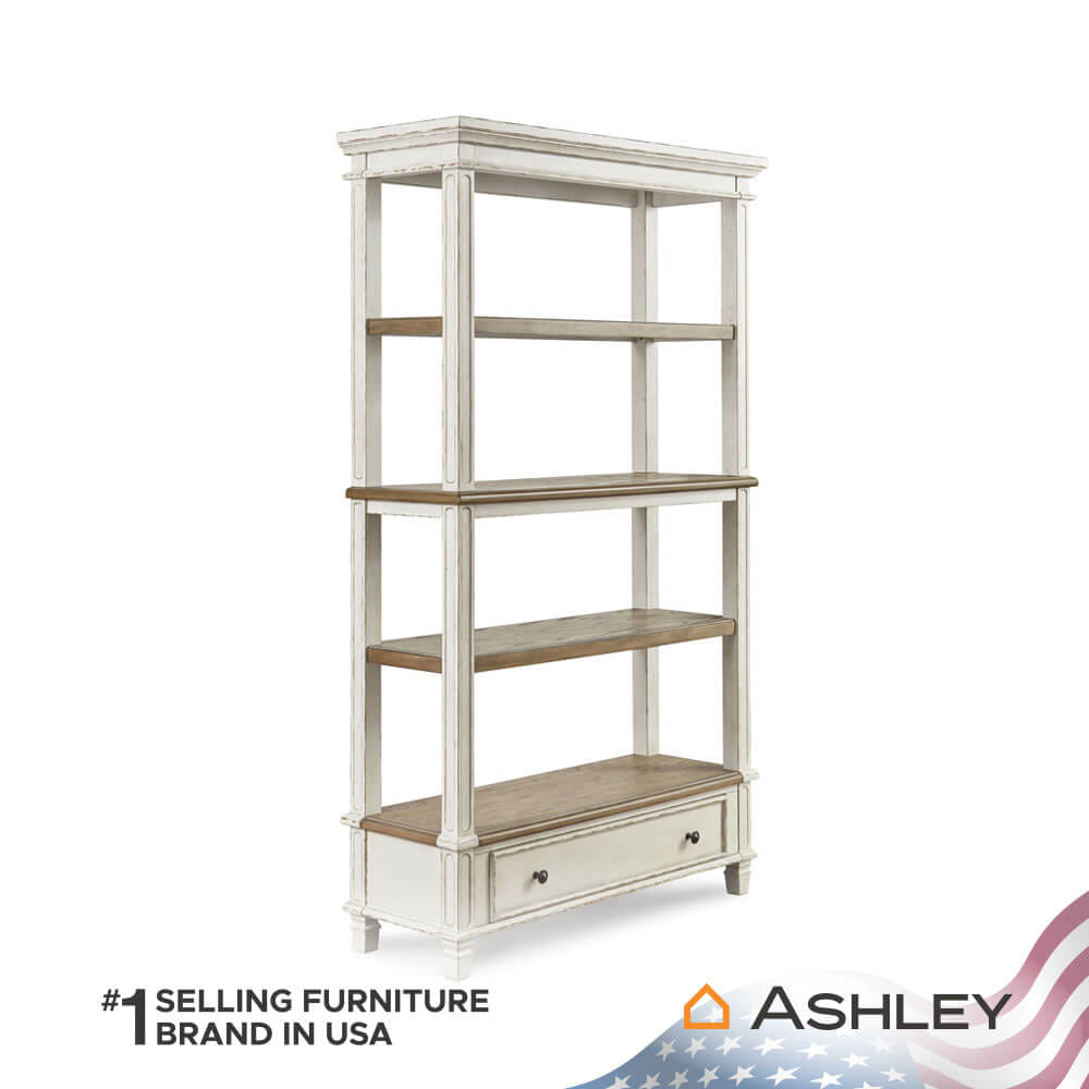 ชั้นวางของโล่ง 4 ชั้น 1 ลิ้นชัก ASHLEY FURNITURE HOMESTORE รุ่น REALYN สีขาววินเทจ
