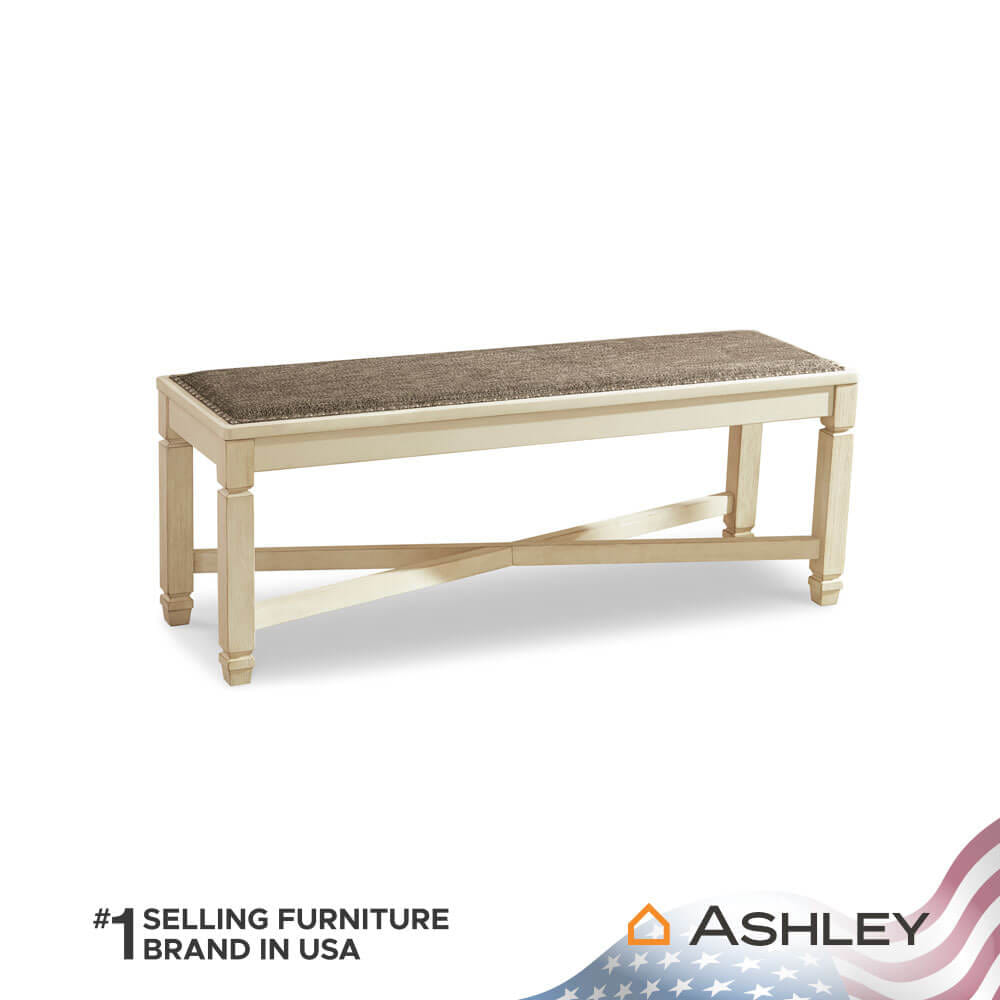 ม้านั่ง ASHLEY FURNITURE HOMESTORE รุ่น BOLANBURG/127 สีขาววินเทจ_1
