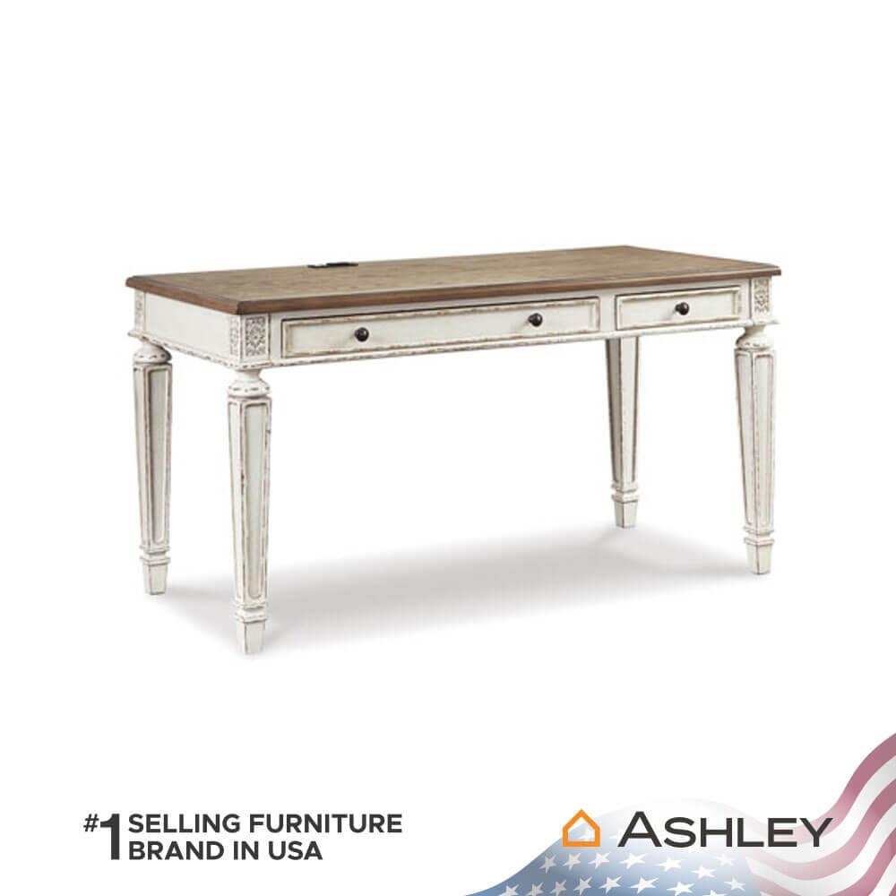 โต๊ะทำงาน ASHLEY FURNITURE HOMESTORE รุ่น REALYN/152 สีขาววินเทจ