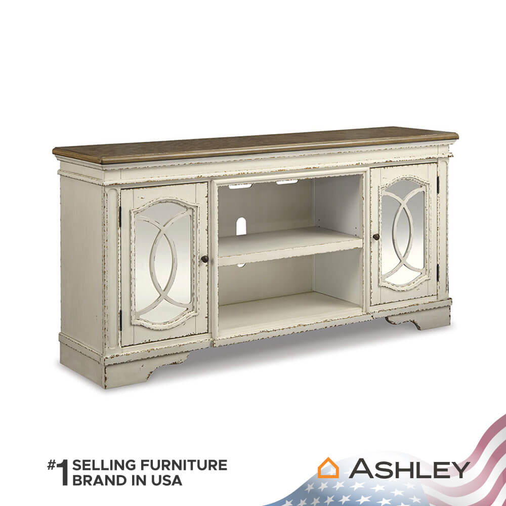 ตู้วางทีวี ASHLEY FURNITURE HOMESTORE รุ่น REALYN/187 สีขาววินเทจ
