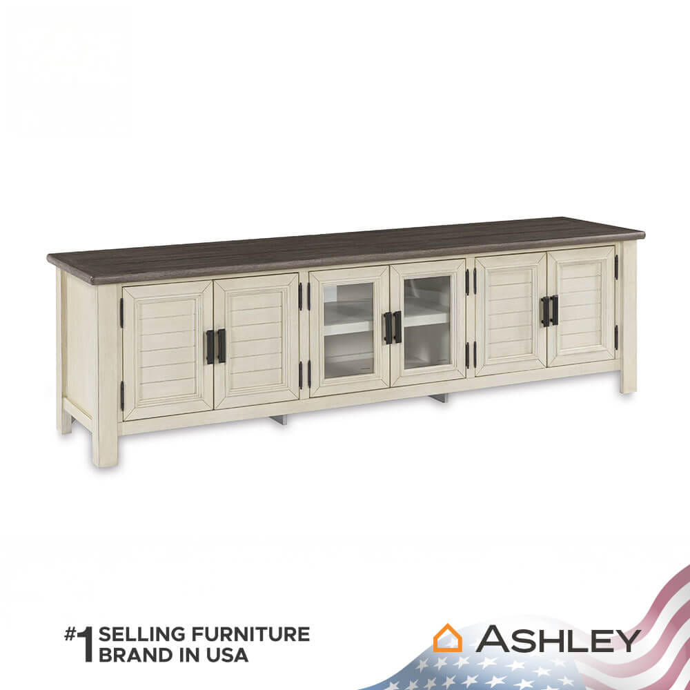 ตู้วางทีวี ASHLEY FURNITURE HOMESTORE รุ่น BOLANBURG/200 สีขาววินเทจ