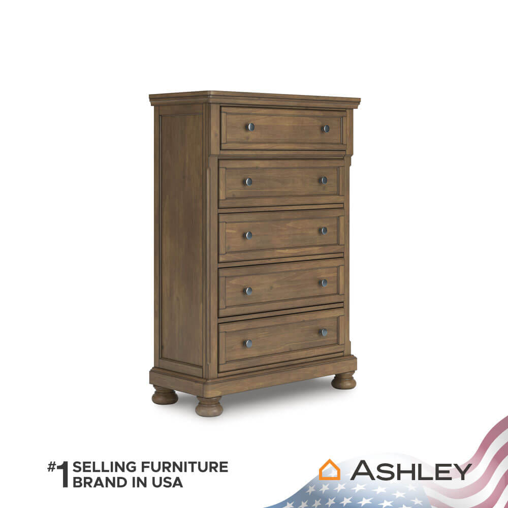 ตู้ลิ้นชัก 5 ลิ้นชัก ASHLEY FURNITURE HOMESTORE รุ่น VANDENMORE/100 สีน้ำตาล