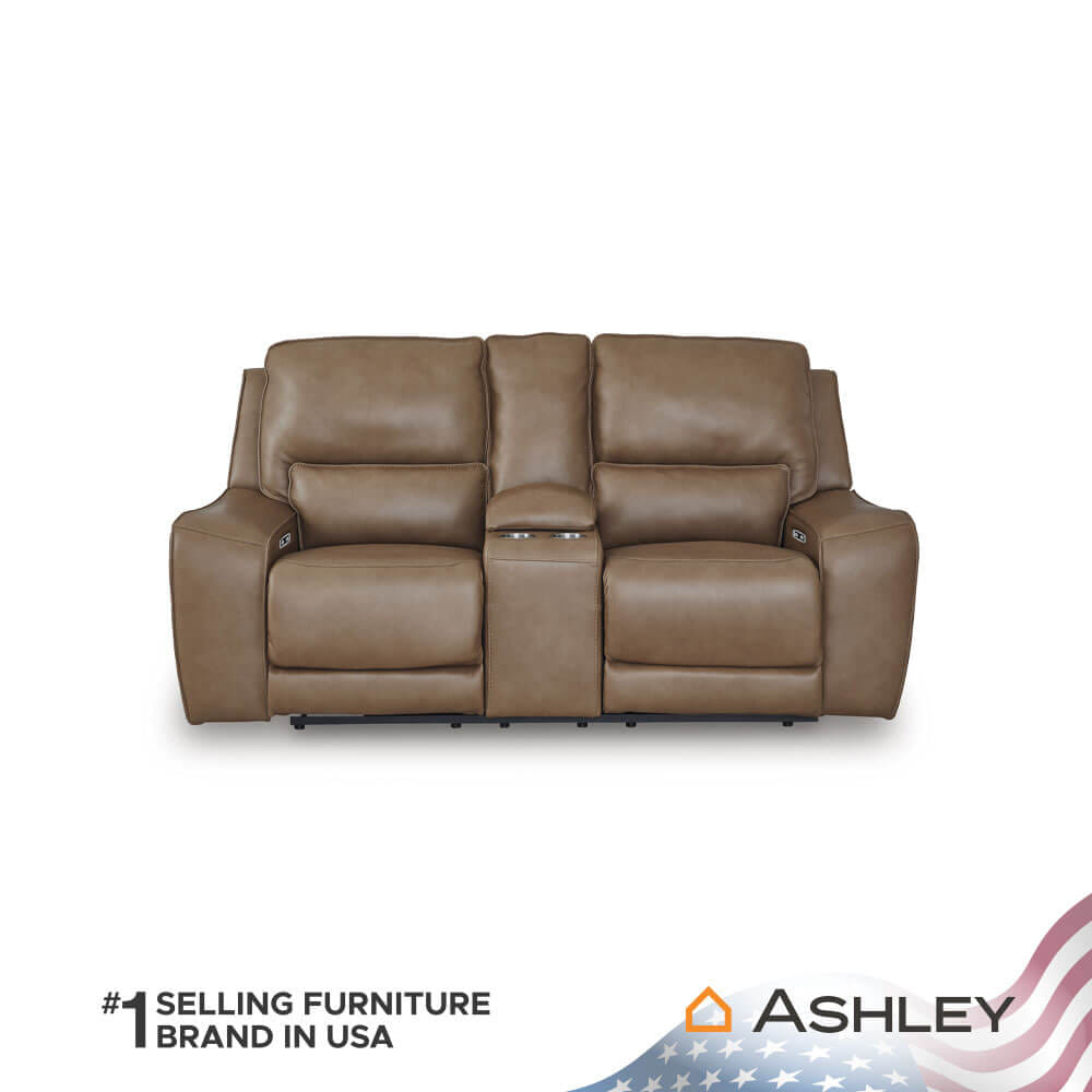 โซฟาปรับเอนนอนไฟฟ้า 2 ที่นั่งพร้อมคอนโซล ASHLEY FURNITURE HOMESTORE รุ่น SILVERBROOKE/2RRM สีน้ำตาล