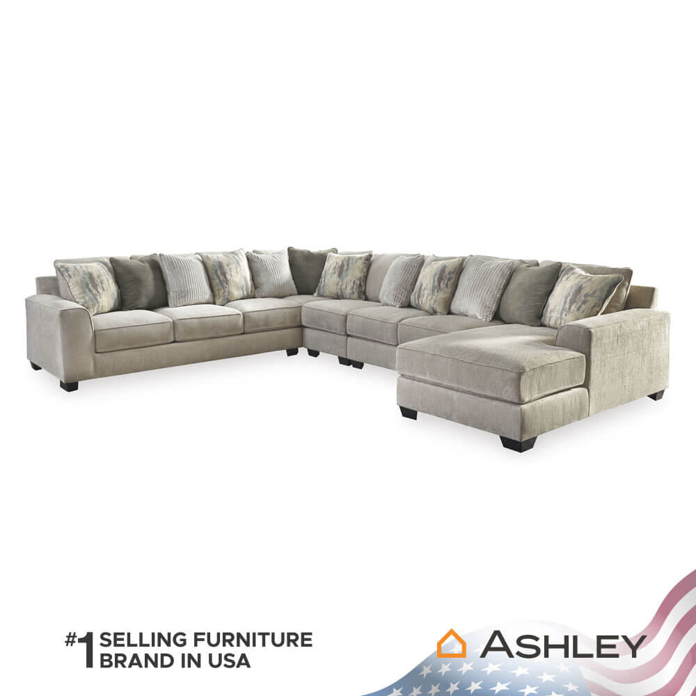 โซฟาตัว L ด้านขวา ASHLEY FURNITURE HOMESTORE รุ่น ARDSLEY/R สีน้ำตาลอ่อน