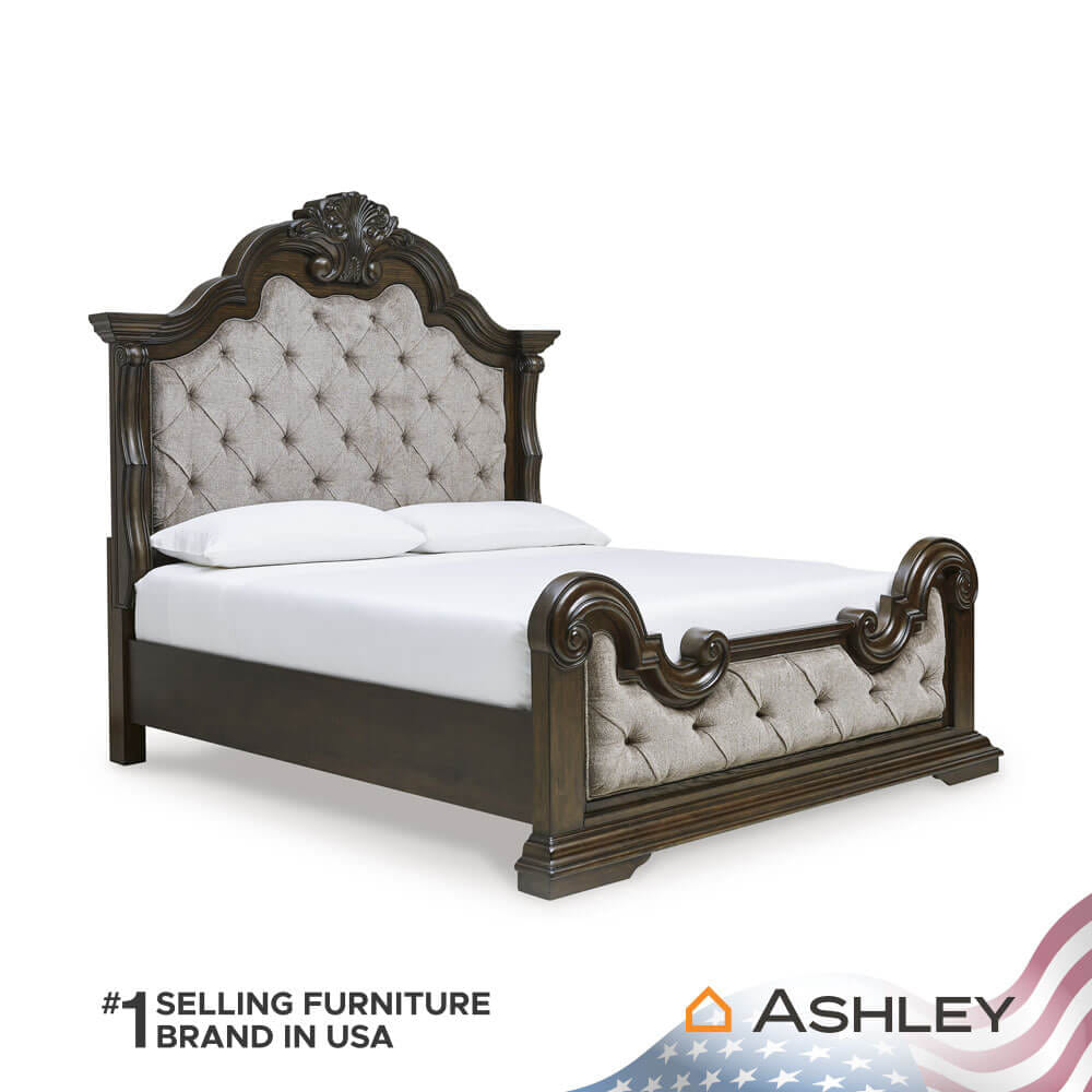 เตียงนอนขนาด 6 ฟุต ASHLEY FURNITURE HOMESTORE รุ่น MAYLEE/180 สีน้ำตาลเข้ม