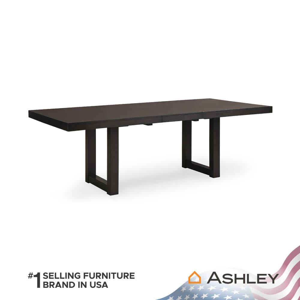 โต๊ะอาหาร ปรับขนาดได้ ASHLEY FURNITURE HOMESTORE รุ่น NEYMORTON/183-228 สีน้ำตาลเข้ม