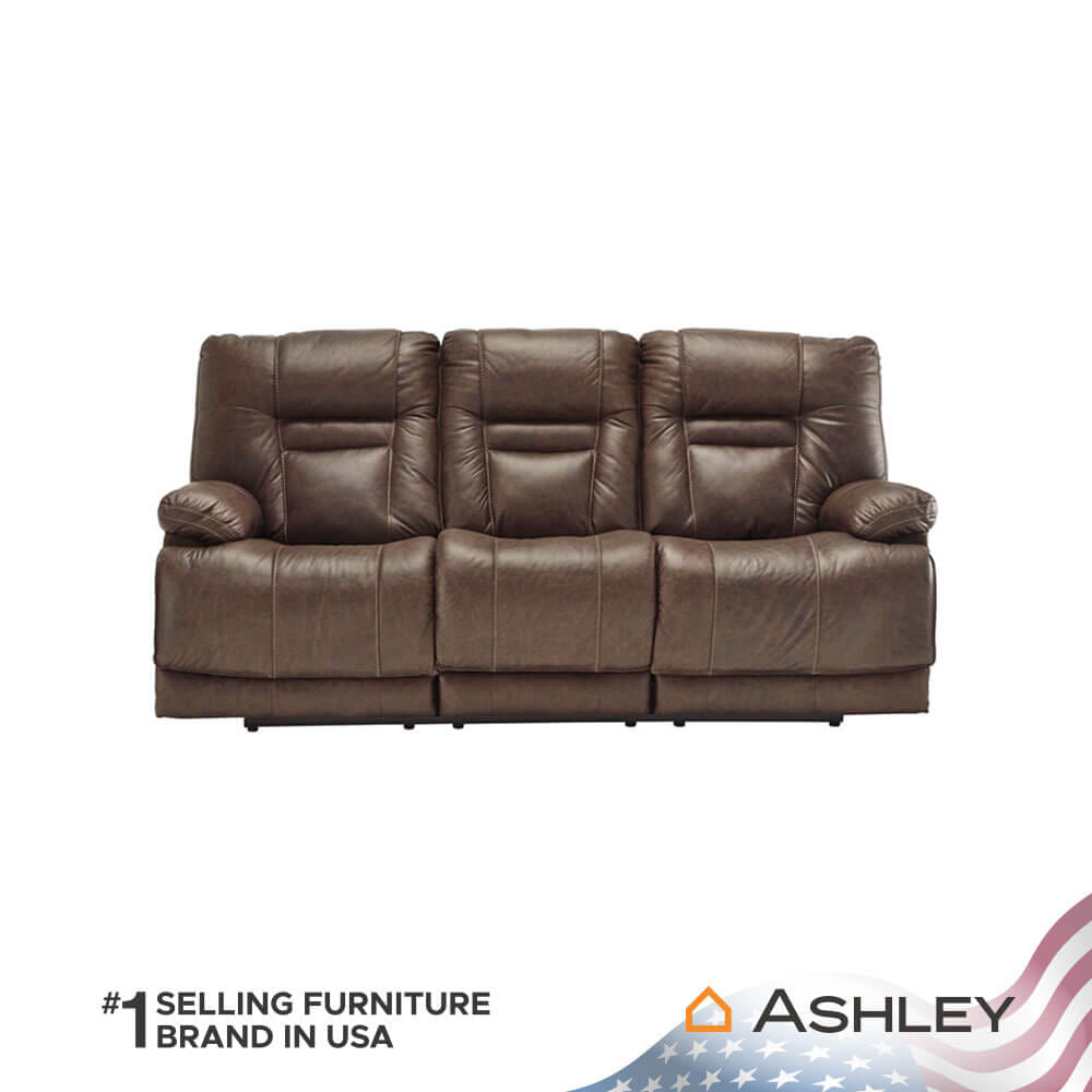 โซฟาปรับเอนไฟฟ้า 3 ที่นั่ง พร้อมพนักพิงศีรษะปรับได้ ASHLEY FURNITURE HOMESTORE รุ่น WURSTROW/3RRM สีน้ำตาล