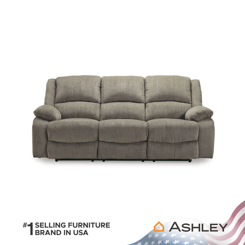 โซฟาปรับเอนนอน 3 ที่นั่ง ASHLEY FURNITURE HOMESTORE รุ่น DRAYCOLL/3RRM สีน้ำตาลอ่อน