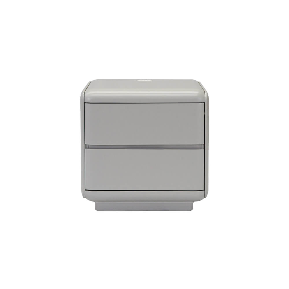 ตู้ข้างเตียงพร้อม USB และไฟส่องสว่าง CHIC REPUBLIC รุ่น TRELLO สีเทาอ่อน_2