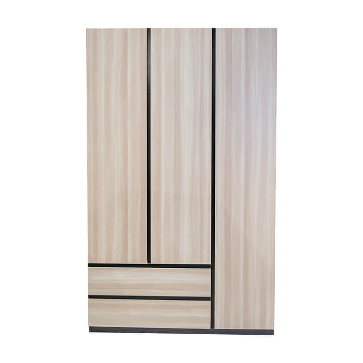 ตู้เสื้อผ้า 3 บานเปิด RINA HEY รุ่น THE LINE/3 สีเทา_2
