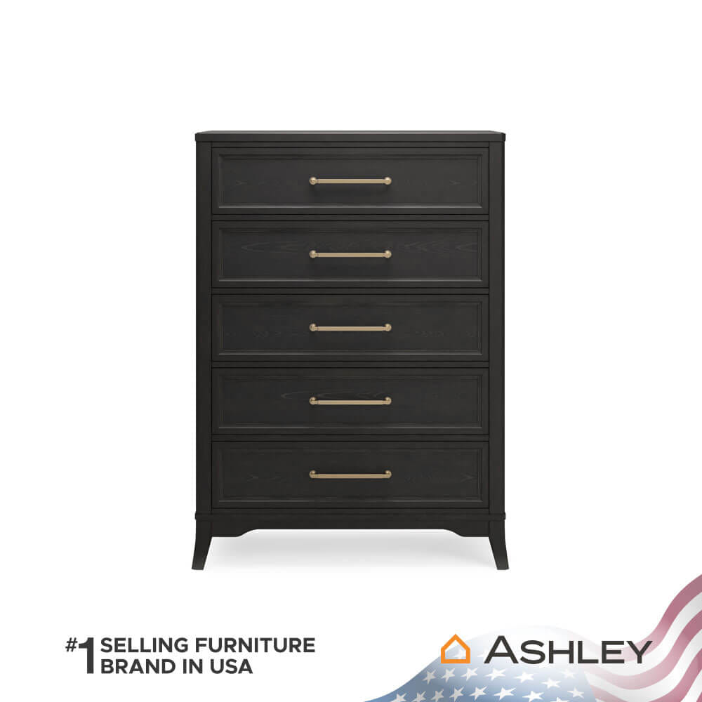 ตู้ลิ้นชัก 5 ลิ้นชัก ASHLEY FURNITURE HOMESTORE รุ่น WELLTERN/101 สีดำ