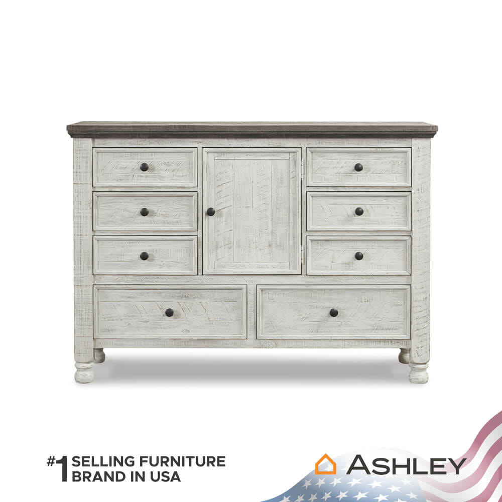ตู้ลิ้นชัก 8 ลิ้นชัก 1 บานเปิด ASHLEY FURNITURE HOMESTORE รุ่น HAVALANCE/157 สีขาววินเทจ_2