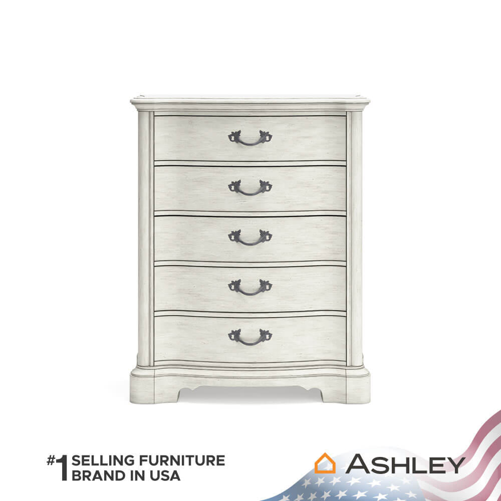 ตู้ลิ้นชัก 5 ลิ้นชัก ASHLEY FURNITURE HOMESTORE รุ่น ARLENDYNE/109 สีขาววินเทจ