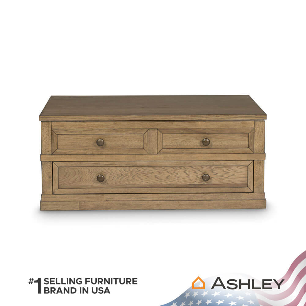 โต๊ะกลาง พร้อมลิฟท์ท็อป ASHLEY FURNITURE HOMESTORE รุ่น SHARLANCE/107 สีน้ำตาลอ่อน_2