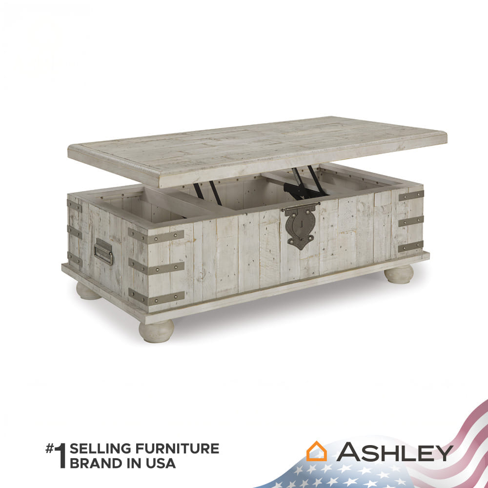 โต๊ะกลาง พร้อมลิฟท์ท็อป ASHLEY FURNITURE HOMESTORE รุ่น CARYNHURST/132 สีขาววินเทจ