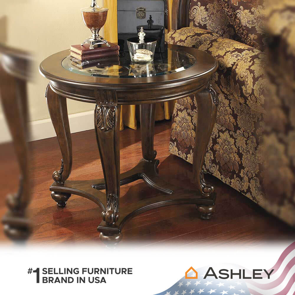 โต๊ะข้าง ASHLEY FURNITURE HOMESTORE รุ่น NORCASTLE/71 สีน้ำตาลเข้ม_2