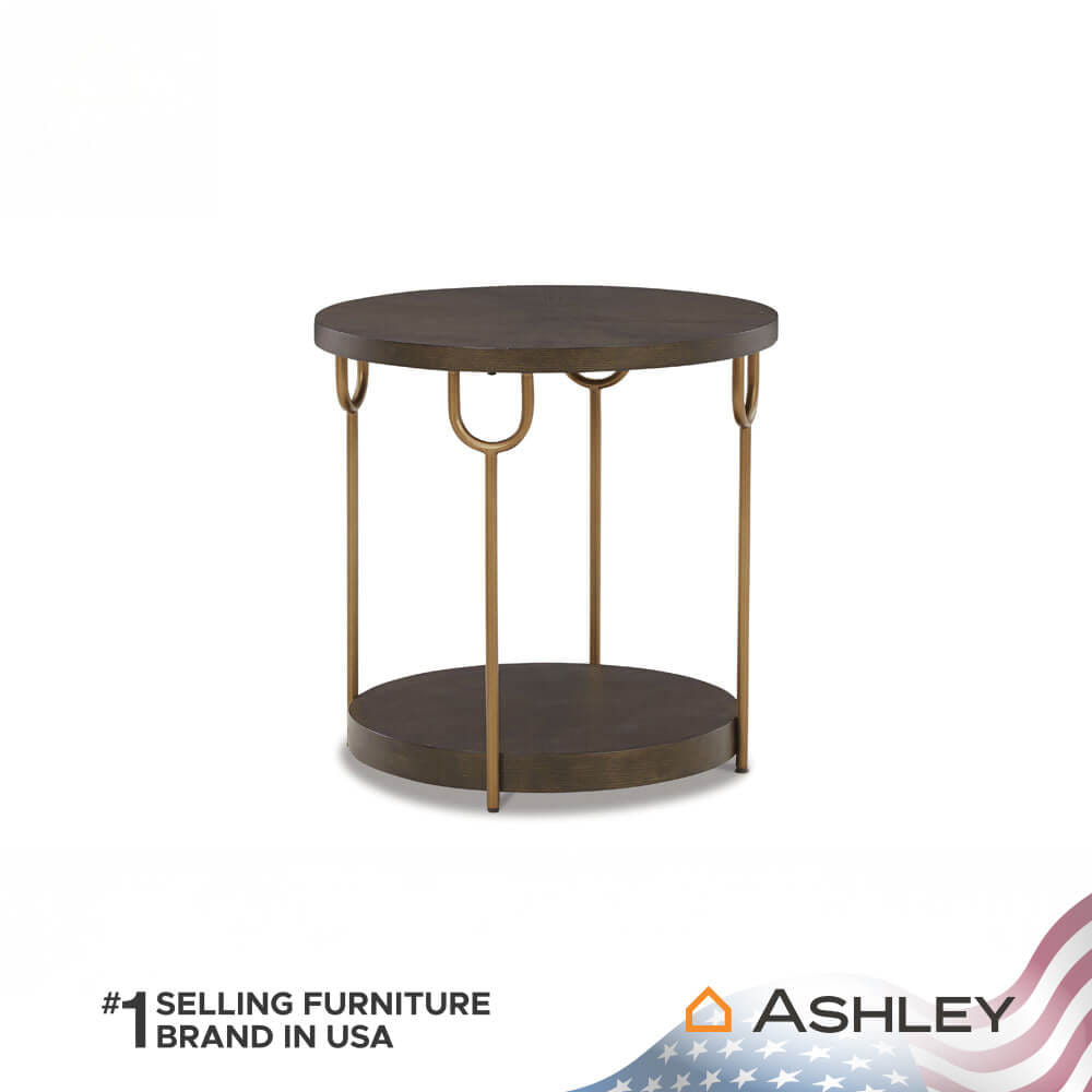 โต๊ะข้าง ASHLEY FURNITURE HOMESTORE รุ่น BRAZBURN/60 สีน้ำตาลเข้ม_2