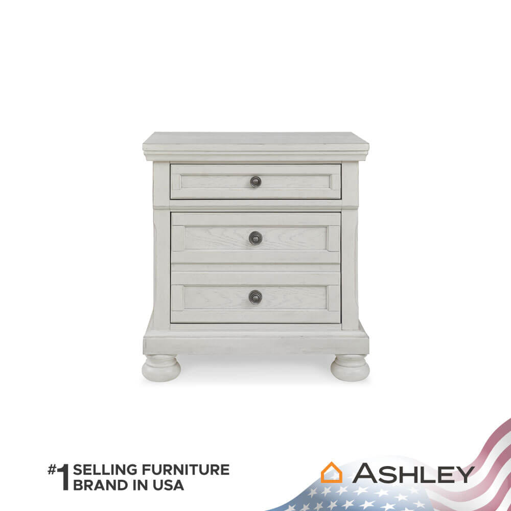 ตู้ข้างเตียง ASHLEY FURNITURE HOMESTORE รุ่น ROBBINSDALE สีขาววินเทจ_2