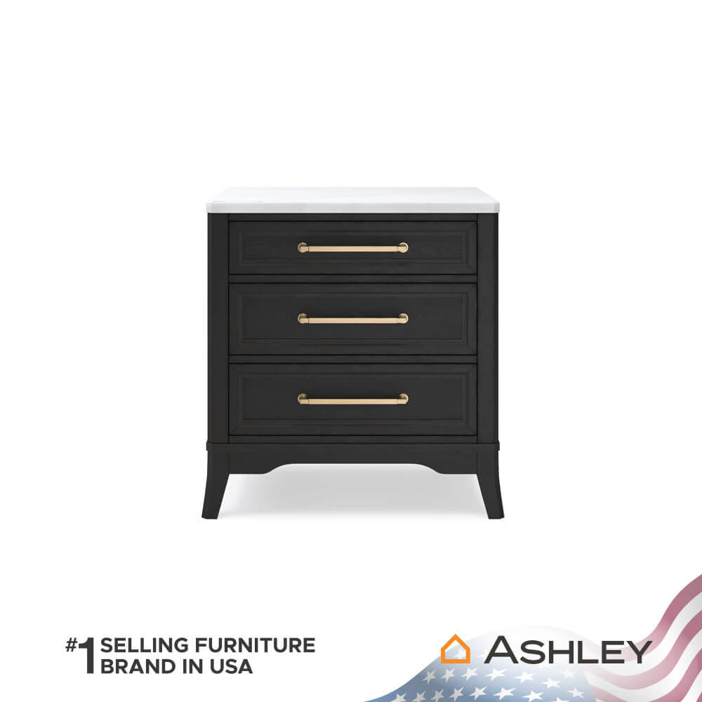 ตู้ข้างเตียง ASHLEY FURNITURE HOMESTORE รุ่น WELLTERN สีดำ_2