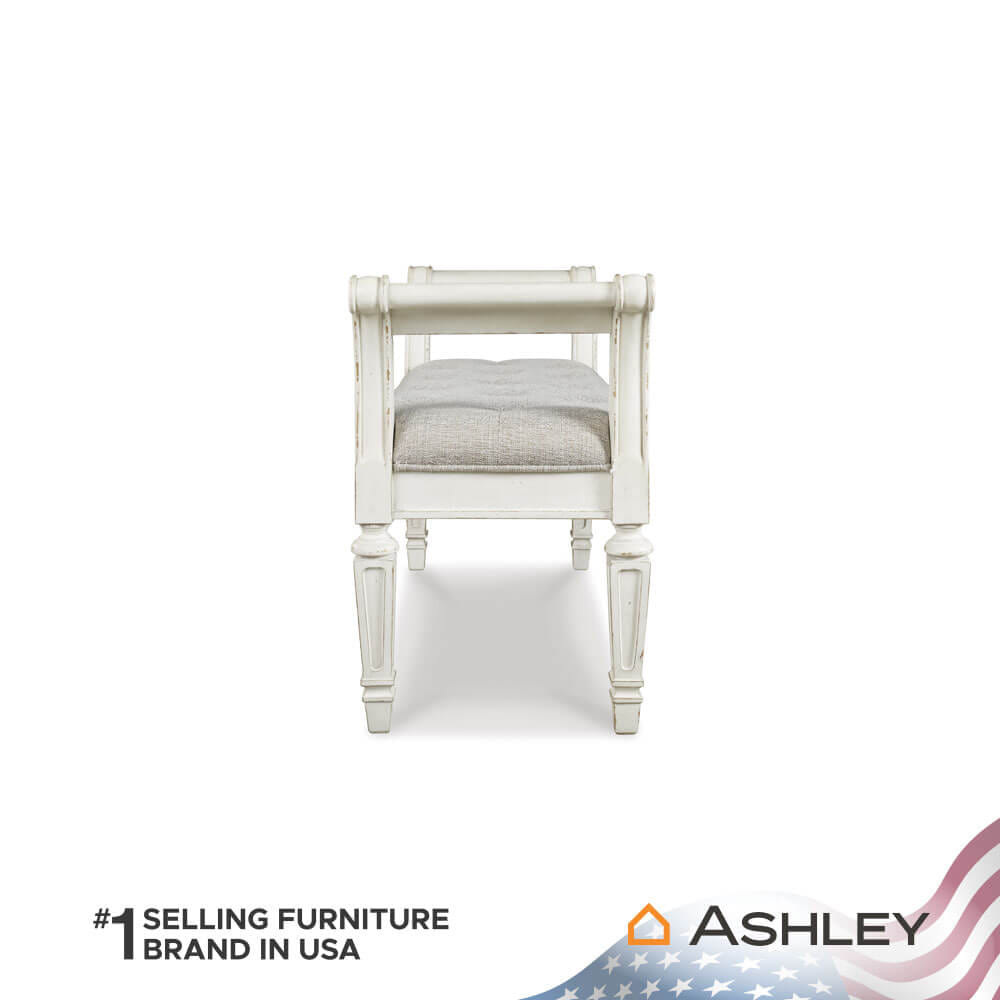 ม้านั่ง ASHLEY FURNITURE HOMESTORE รุ่น REALYN/116 สีขาววินเทจ_2