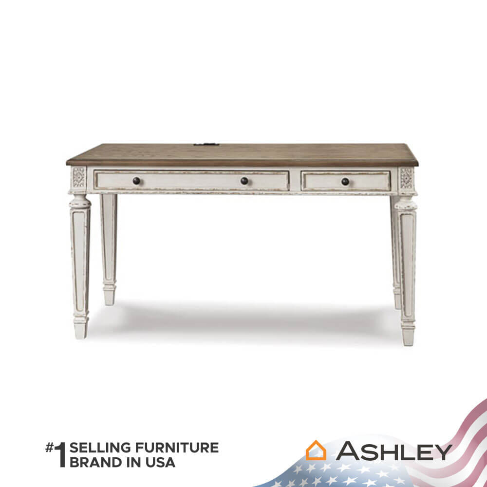 โต๊ะทำงาน ASHLEY FURNITURE HOMESTORE รุ่น REALYN/152 สีขาววินเทจ