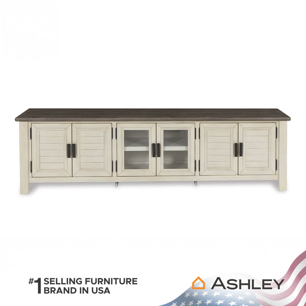 ตู้วางทีวี ASHLEY FURNITURE HOMESTORE รุ่น BOLANBURG/200 สีขาววินเทจ