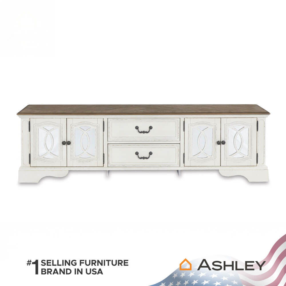 ตู้วางทีวี ASHLEY FURNITURE HOMESTORE รุ่น REALYN/200 สีขาววินเทจ