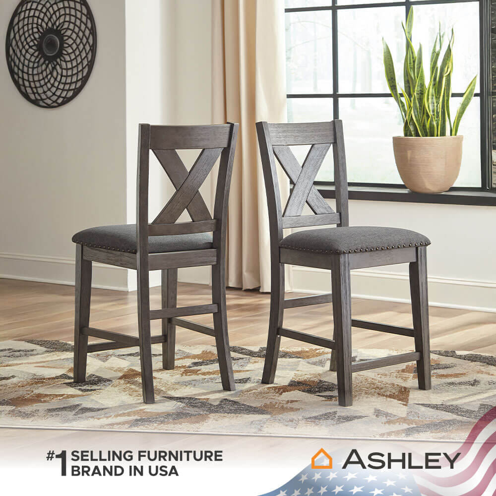 เก้าอี้บาร์ ASHLEY FURNITURE HOMESTORE รุ่น CAITBROOK สีน้ำตาลเข้ม
