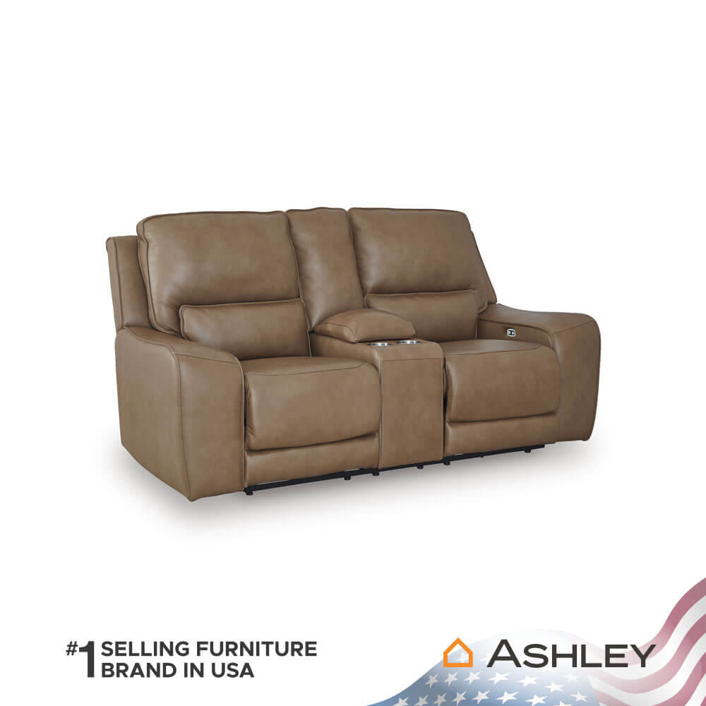 โซฟาปรับเอนนอนไฟฟ้า 2 ที่นั่งพร้อมคอนโซล ASHLEY FURNITURE HOMESTORE รุ่น SILVERBROOKE/2RRM สีน้ำตาล