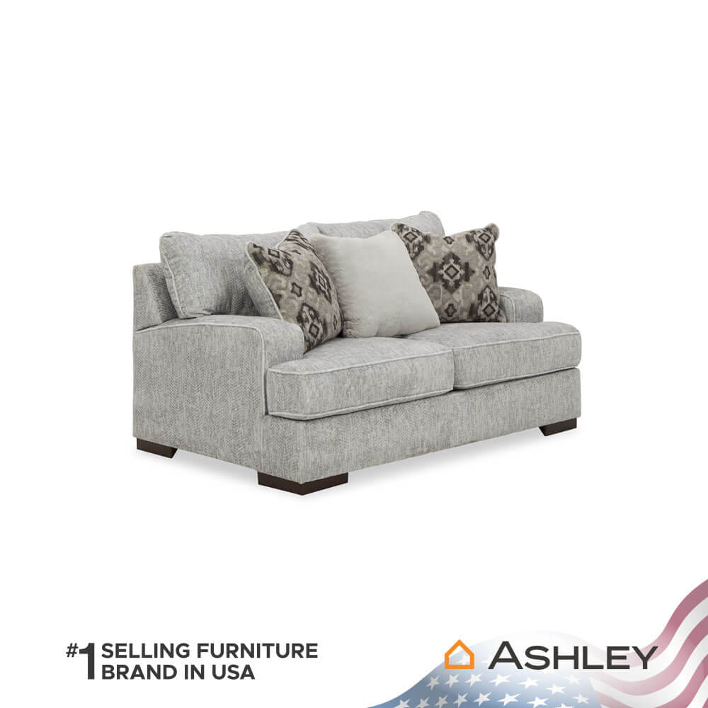 โซฟา 2 ที่นั่ง ASHLEY FURNITURE HOMESTORE รุ่น MERCADO/2 สีเทาอ่อน