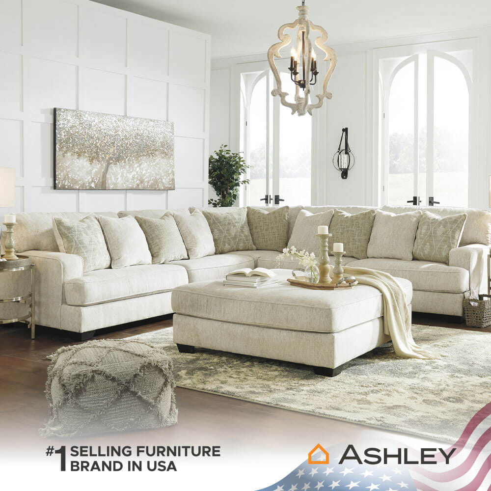 โซฟาตัว L ด้านซ้าย-ขวา ASHLEY FURNITURE HOMESTORE รุ่น RAWCLIFFE/R-L สีเบจ