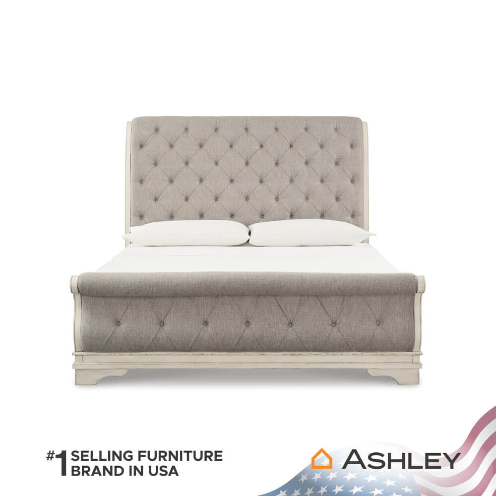 เตียงนอนขนาด 6 ฟุต (หัวเลื่อน) ASHLEY FURNITURE HOMESTORE รุ่น REALYN/180 สีขาววินเทจ_2