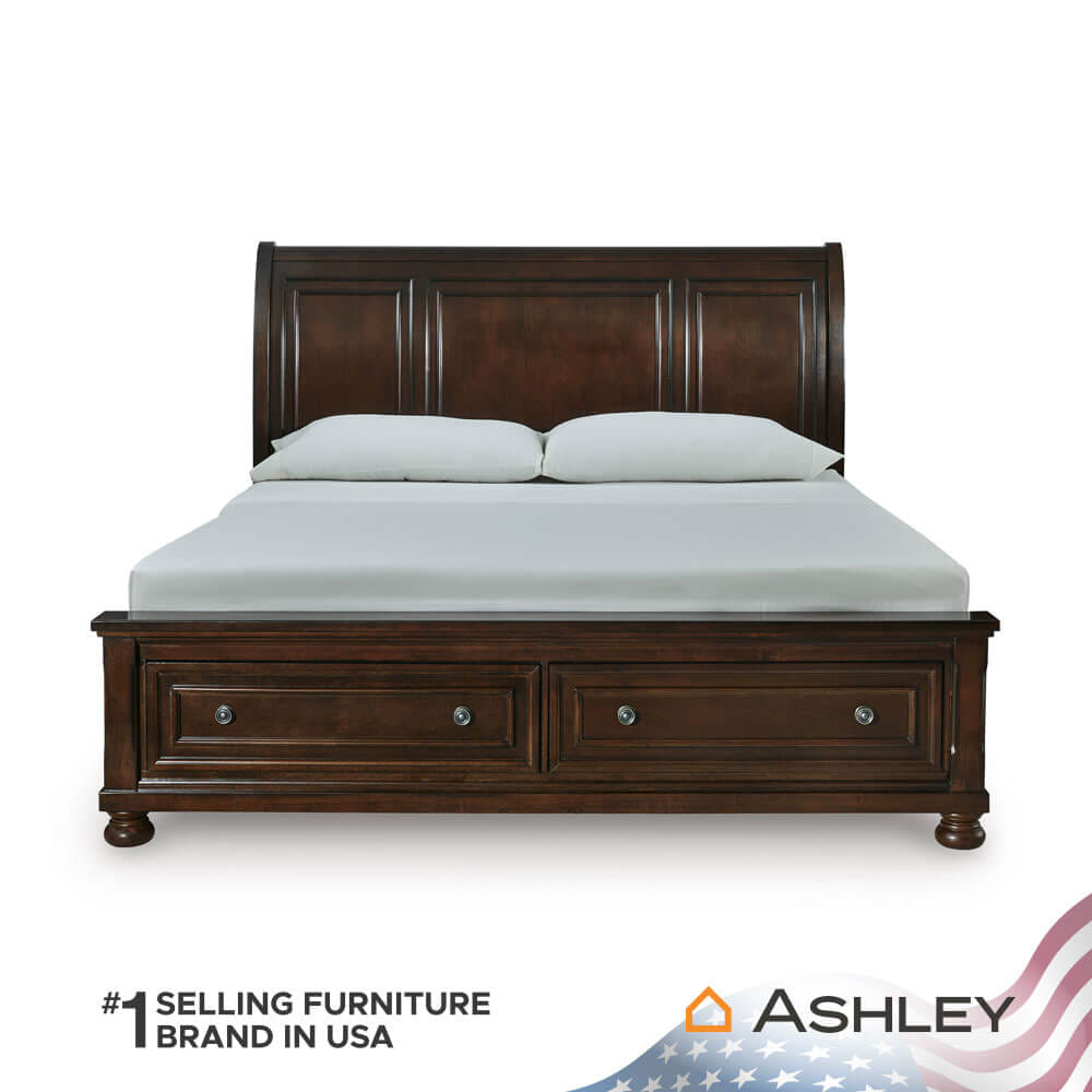 เตียงนอนขนาด 6 ฟุต ASHLEY FURNITURE HOMESTORE รุ่น PORTER/180 สีน้ำตาล