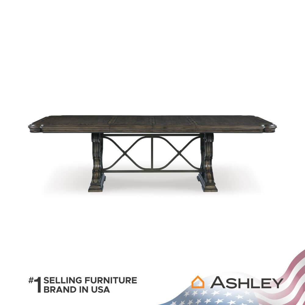 โต๊ะอาหาร ปรับขนาดได้ ASHLEY FURNITURE HOMESTORE รุ่น MAYLEE/183-275 สีน้ำตาลเข้ม