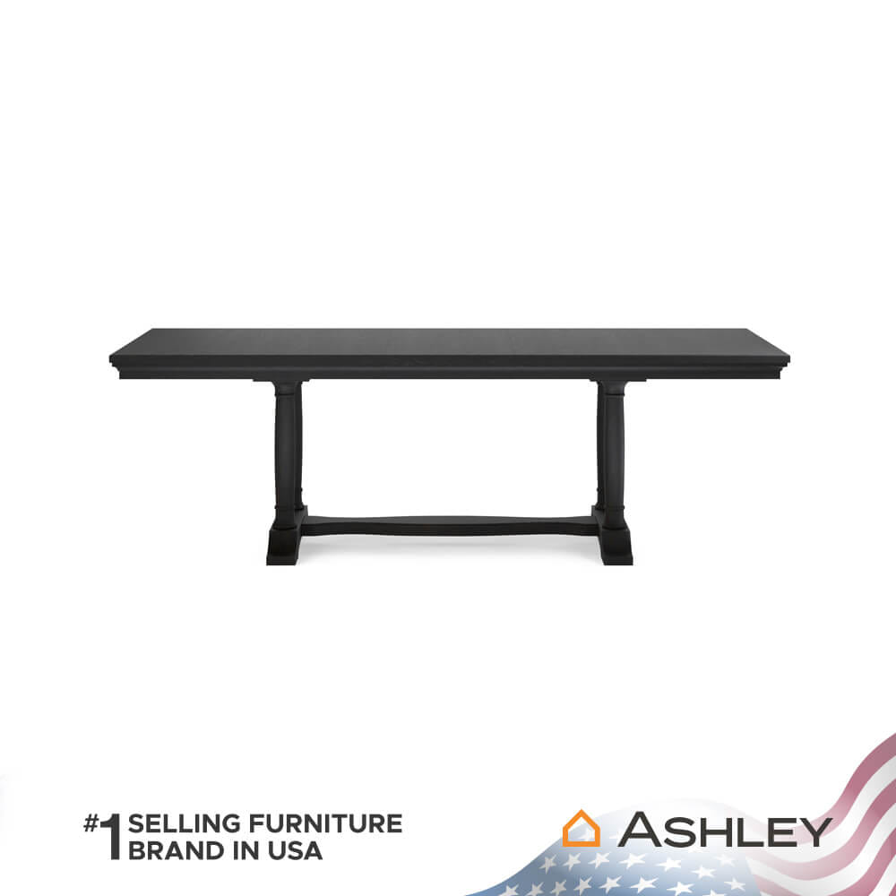 โต๊ะอาหาร ปรับขนาดได้ ASHLEY FURNITURE HOMESTORE รุ่น WELLTERN/192-235 สีดำ