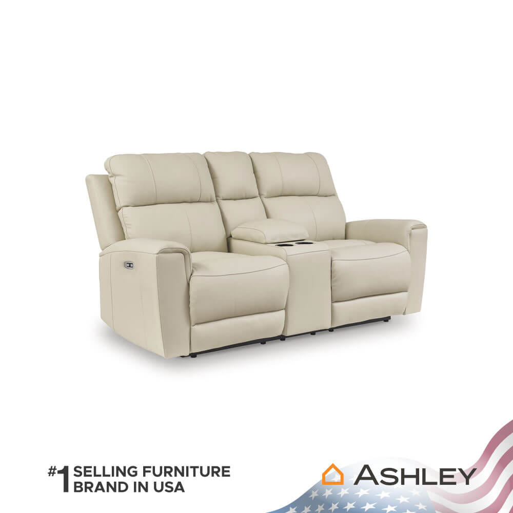 โซฟาปรับเอนไฟฟ้า 2 ที่นั่งพร้อมที่วางแขน ASHLEY FURNITURE HOMESTORE รุ่น DAHLMOORE/2RRM สีครีม