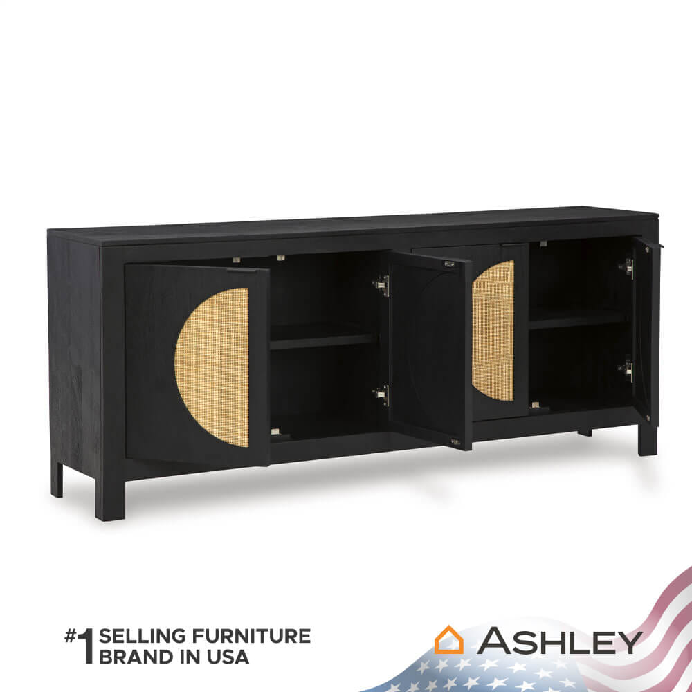 ตู้เตี้ยบานเปิด ASHLEY FURNITURE HOMESTORE รุ่น CLIFFIINGS/177 สีดำ