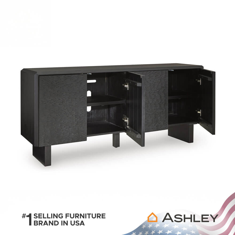 ตู้เตี้ยบานเปิด ASHLEY FURNITURE HOMESTORE รุ่น FARRELMORE/165 สีดำ