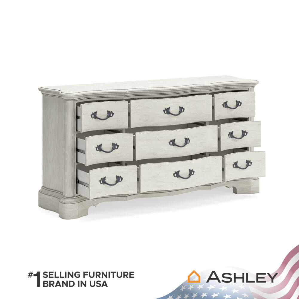 ตู้ลิ้นชัก 9 ลิ้นชัก ASHLEY FURNITURE HOMESTORE รุ่น ARLENDYNE/183 สีขาววินเทจ