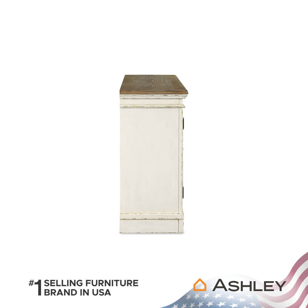ตู้เตี้ยบานผสม ASHLEY FURNITURE HOMESTORE รุ่น REALYN/162 สีขาววินเทจ