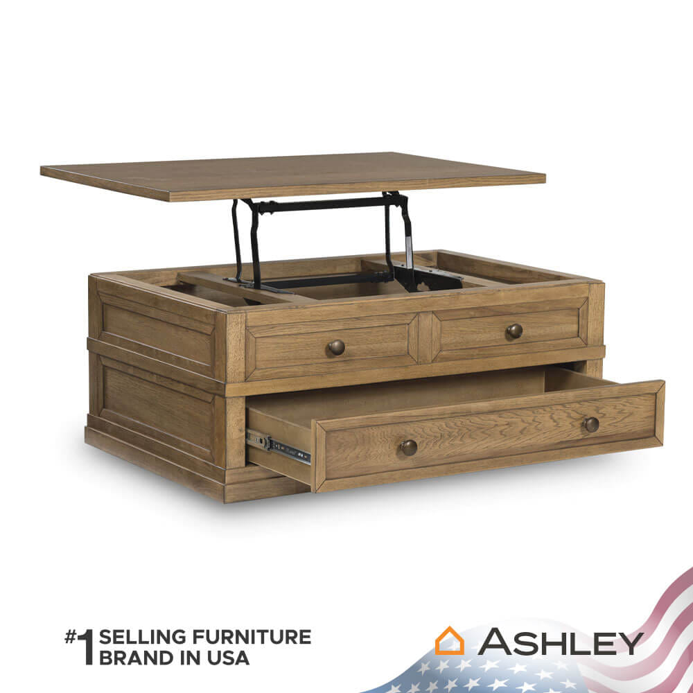 โต๊ะกลาง พร้อมลิฟท์ท็อป ASHLEY FURNITURE HOMESTORE รุ่น SHARLANCE/107 สีน้ำตาลอ่อน_3