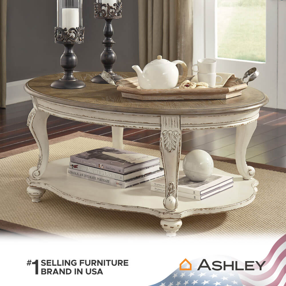 โต๊ะกลาง ASHLEY FURNITURE HOMESTORE รุ่น REALYN/122 สีขาววินเทจ_3