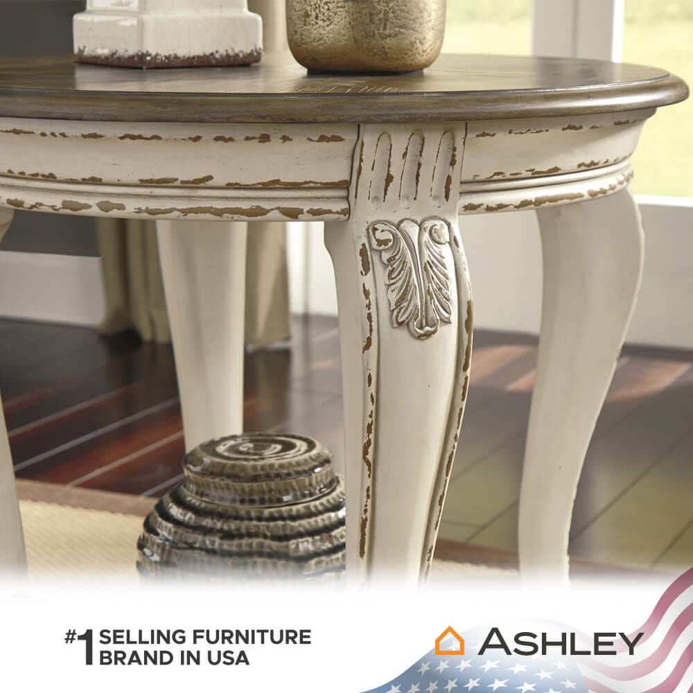 โต๊ะข้าง ASHLEY FURNITURE HOMESTORE รุ่น REALYN/66 สีขาววินเทจ