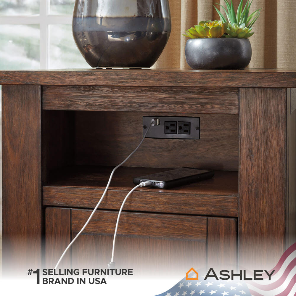 โต๊ะข้าง ASHLEY FURNITURE HOMESTORE รุ่น BUDMORE/56 สีน้ำตาล_3