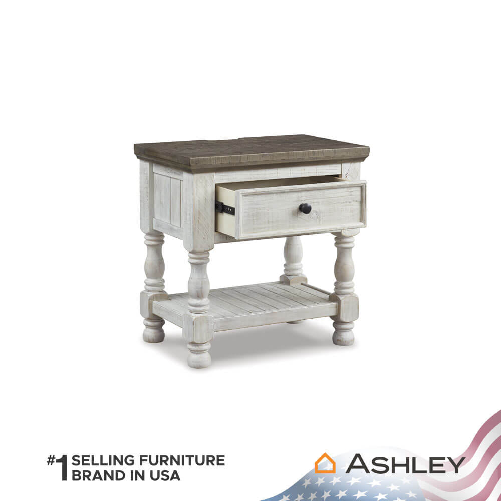 โต๊ะข้างเตียง ASHLEY FURNITURE HOMESTORE รุ่น HAVALANCE สีขาววินเทจ_3